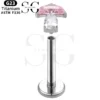 SGYS1041 Umbrella-Shaped G23 Titanium Labret with Multicolor Zircon Gemstones - Image 2