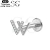 SGYS1052 W-Shaped G23 Titanium Labret for Lip and Ear Piercings