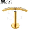 SGYS1067 Internal Thread Labret – F136 Titanium Scimitar Design Body Jewelry Factory - Image 2