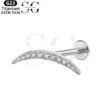 SGYS1067 Internal Thread Labret – F136 Titanium Scimitar Design Body Jewelry Factory