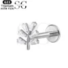 SGYS1073 Five Gem Internal Thread Labret – F136 Titanium