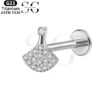 SGYS1074 - Cheap Body Jewelry: Fan-Shaped Internal Thread Labret