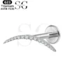 SGYS1076 - Body Piercings Jewelry: Fan-Shaped Internal Thread Labret