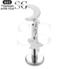 SGYS1096 Threaded Labret – F136 Titanium with Moon & Star Dangle Charm - Image 2