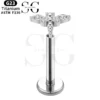 SGYS1109 Dragonfly Shaped Threaded Labret with Custom Zircon - Image 2