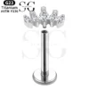 SGYS1123 – Symmetrical Marquise and Round Zircon Threaded Labret in F136 Titanium - Image 2