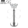 SGYS1125 – Butterfly Design Threaded Labret in F136 Titanium with Zircon