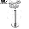 SGYS1127 – Flower-Shaped Threaded Labret in F136 Titanium - Image 2