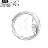 SGYS2002 - Segment Clicker Ring: F136 Titanium with Face Design - Image 2