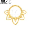 SGYS2003 - F136 Titanium Segment Clicker Ring: Floral Edge Design for Septum Piercing
