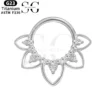 SGYS2003 - F136 Titanium Segment Clicker Ring: Floral Edge Design for Septum Piercing - Image 2