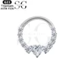 SGYS2004 - F136 Titanium Segment Clicker Ring: Bat Design for Genital Piercings - Image 2