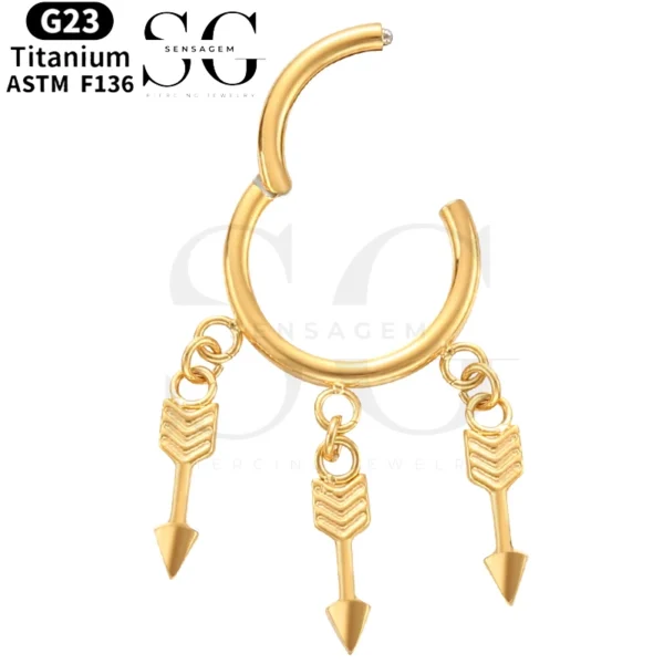 SGYS2007 - F136 Titanium Segment Clicker Ring for Septum Piercing - Image 2