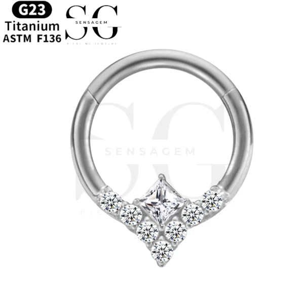 SGYS2011 - F136 Titanium Segment Clicker Ring for Ear Piercings
