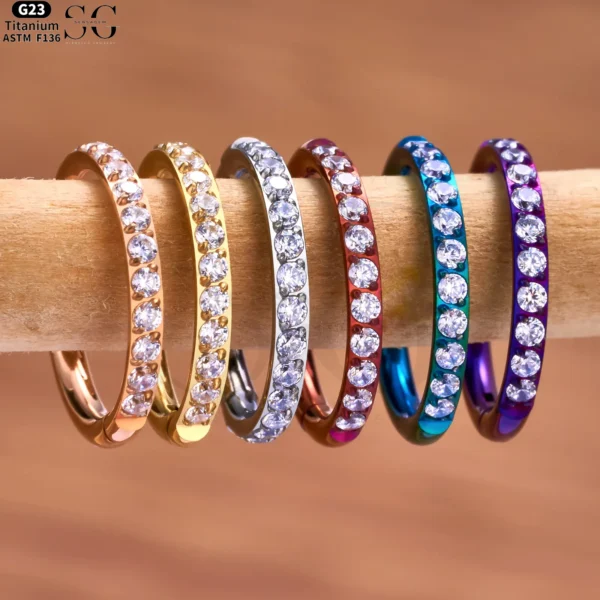 SGYS2028 - Premium Zircon-Studded Closed Nose Ring
