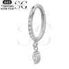 SGYS2056 Eyebrow Gem Nose Ring – ASTM F136 Titanium with Custom Zircon