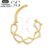 SGYS2058 Hollow Nose Ring with Zircon – ASTM F136 Titanium, Customizable - Image 2