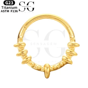 SGYS2062 Minimalist Titanium Nose Ring – Customizable Zircon and Metal Options