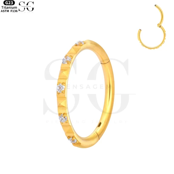 SGYS3127 316L Stainless Steel Nose Ring with Zircon
