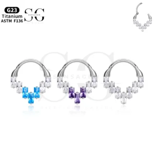 SG3187 V form Titan Nese Ring for Septum Piercing Style