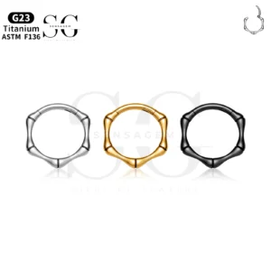 SG3189 Titanium Knuckle Nose Ring for Hypoallergenic Piercing