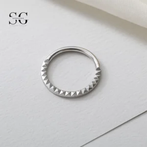 SG3196 - ASTM F136 Titanium Simple Smooth Hoop Nose Ring Wholesale