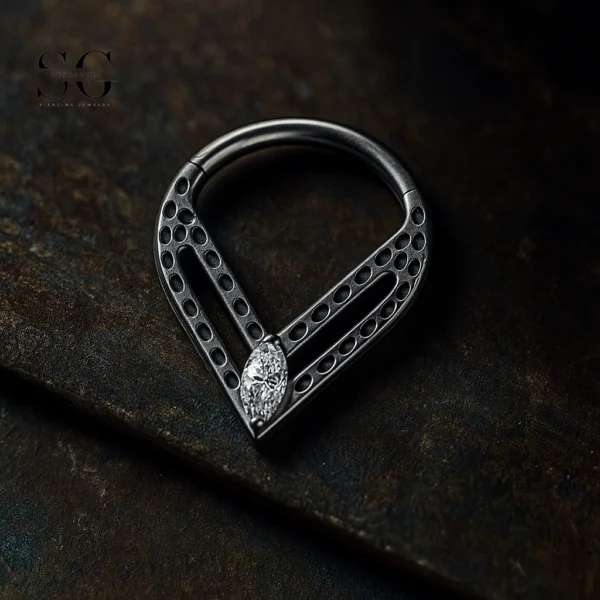 SG3219 Teardrop Zircon Hoop for Hoops for Nose Piercing