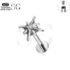 SG4076 Titanium Star Piercing Jewelry with White Zircon - Image 2