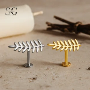 SG4077 - Bulk Titanium Pine Tree Labret Piercing