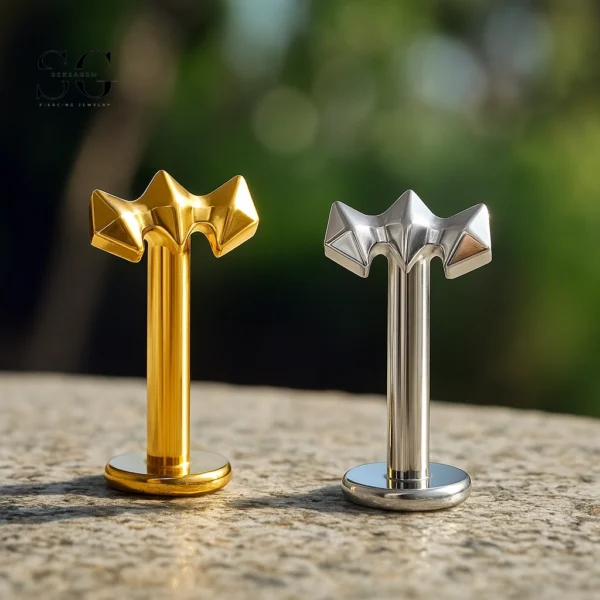 SG4229 Titanium Minimalist Lip Piercing Threaded Labret