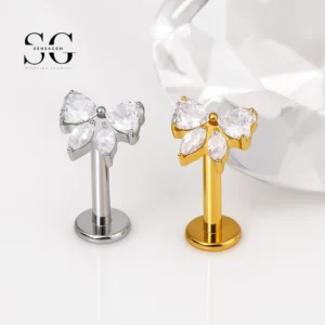 SG4263 Butterfly Zircon Labret Piercing Κοσμήματα