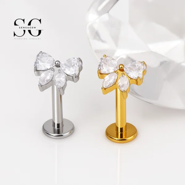 SG4263 Butterfly Zircon Labret Piercing Jewellery