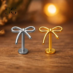 SG4265 Titanium Bow Jewelry Labret Piercing