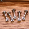 SGYS1080 Titanium Labret Piercing with Colorful 5A Zircon - Image 3