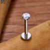 SGYS1080 Titanium Labret Piercing with Colorful 5A Zircon - Image 2