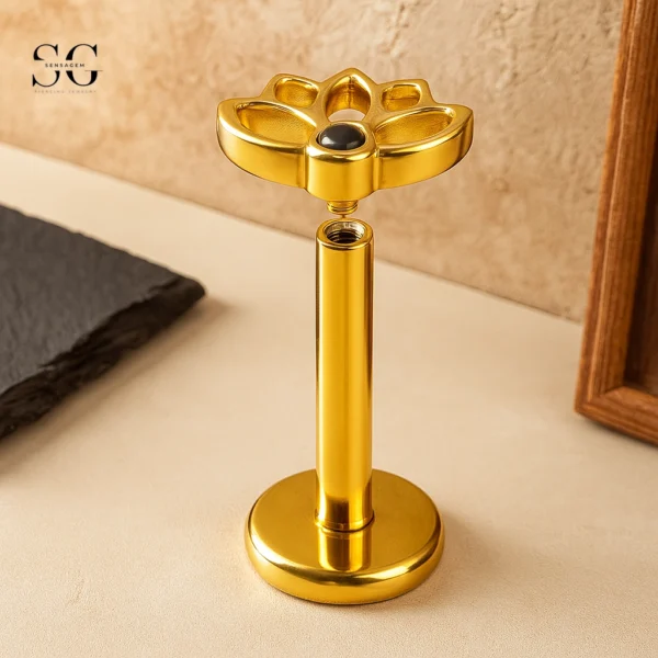 SGYS1152 – Polished Titanium Labret Stud for Flat Piercing - Image 2