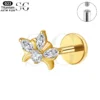 SGYS1154 – Titanium Labret with 5A Zircon for Everyday Piercing