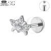 SGYS1154 – Titanium Labret with 5A Zircon for Everyday Piercing - Image 2