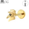 SGYS1155 – Titanium Eye Labret with Black Zircon for Edgy Looks - Image 2