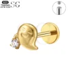SGYS1157 – Ghost Shape Titanium Labret for Halloween Piercings - Image 2