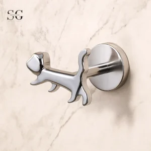 SGYS1158-Χαριτωμένο σκυλί labret stud για τρυπήματα με θέμα τα κατοικίδια ζώα