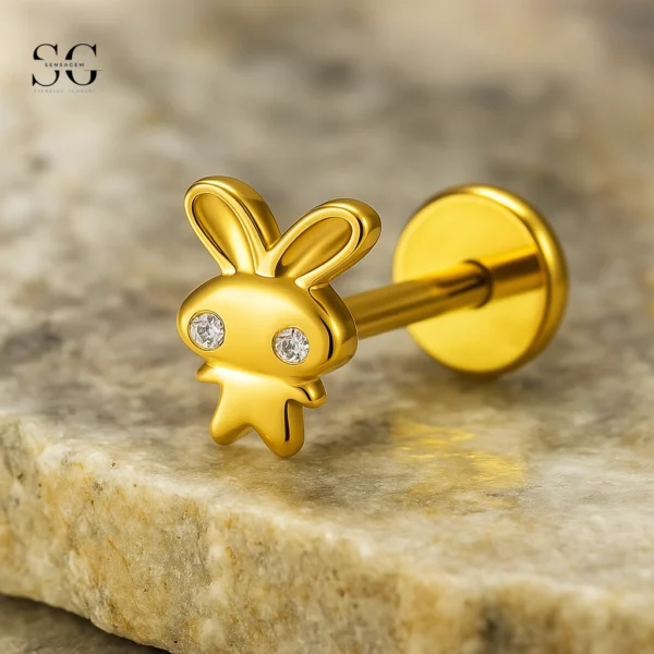 SGYS1159 – Titanium Cartoon Labret for Youth Piercing Brands - Image 2