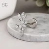 SGYS1161 Branch Design Threaded Labret – Customizable Zircon & Metal