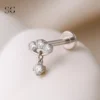 SGYS1163 Multi-Zircon Pendant Threaded Labret – Customizable Design