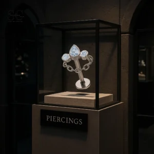 SGYS1175 Titanium Chain Dangle Labret με ζιρκόνιο - Χονδρική διάτρηση κοσμήματα