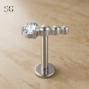 SGYS1185 Caterpillar-εμπνευσμένο Titanium Lip Piercing