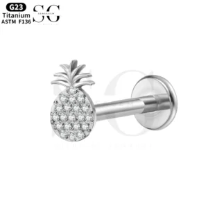 SGYS1188 Pineapple-Shaped Titanium Labret Jewelry