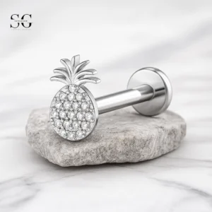 SGYS1188 PINEAPPLE TITANIUM LABRET Κοσμήματα