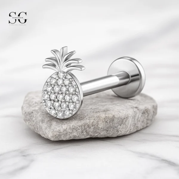SGYS1188 Pineapple-Shaped Titanium Labret Jewelry