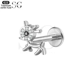 SGYS1189 Labret de titanio en forma de perro para perforaciones al por mayor
